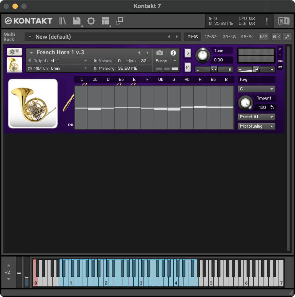 Sample Modeling - Brass Bundle 34 GUI - French Horn - Micro Tuning