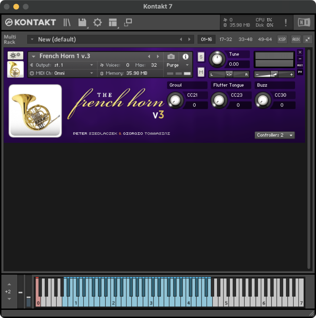 GUI - French Horn - Modulation, Effects