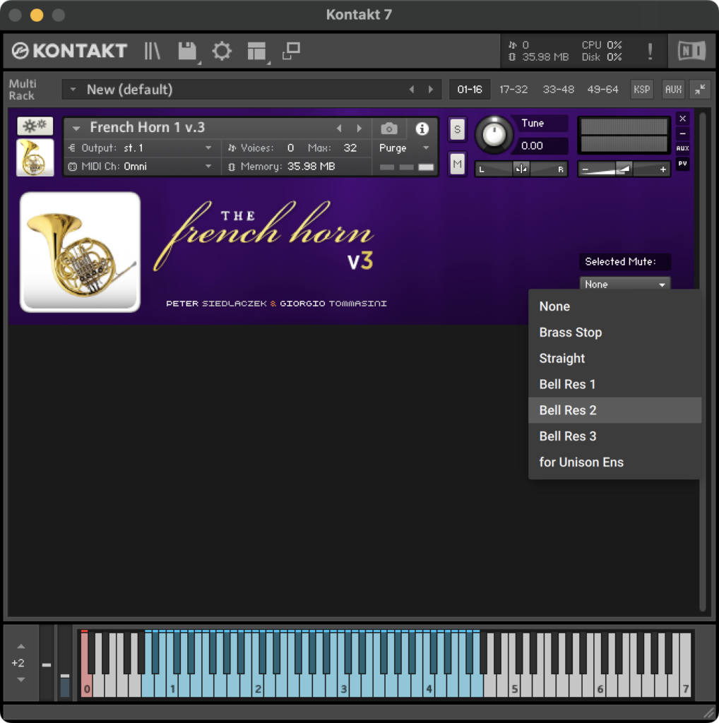 Sample Modeling - Brass Bundle 32 GUI - French Horn - Mutes