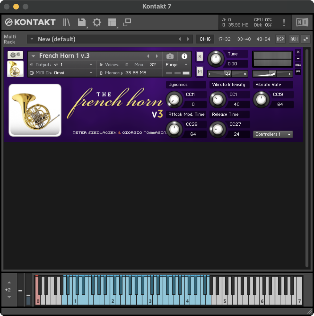 GUI - French Horn - Real Time Sound Shaping