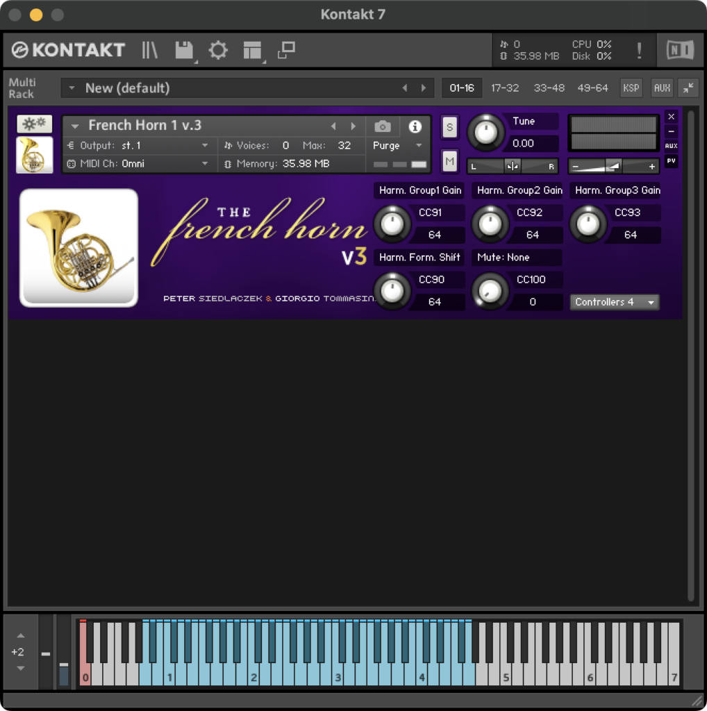 Sample Modeling - Brass Bundle 30 GUI - French Horn - Timbral Shaping