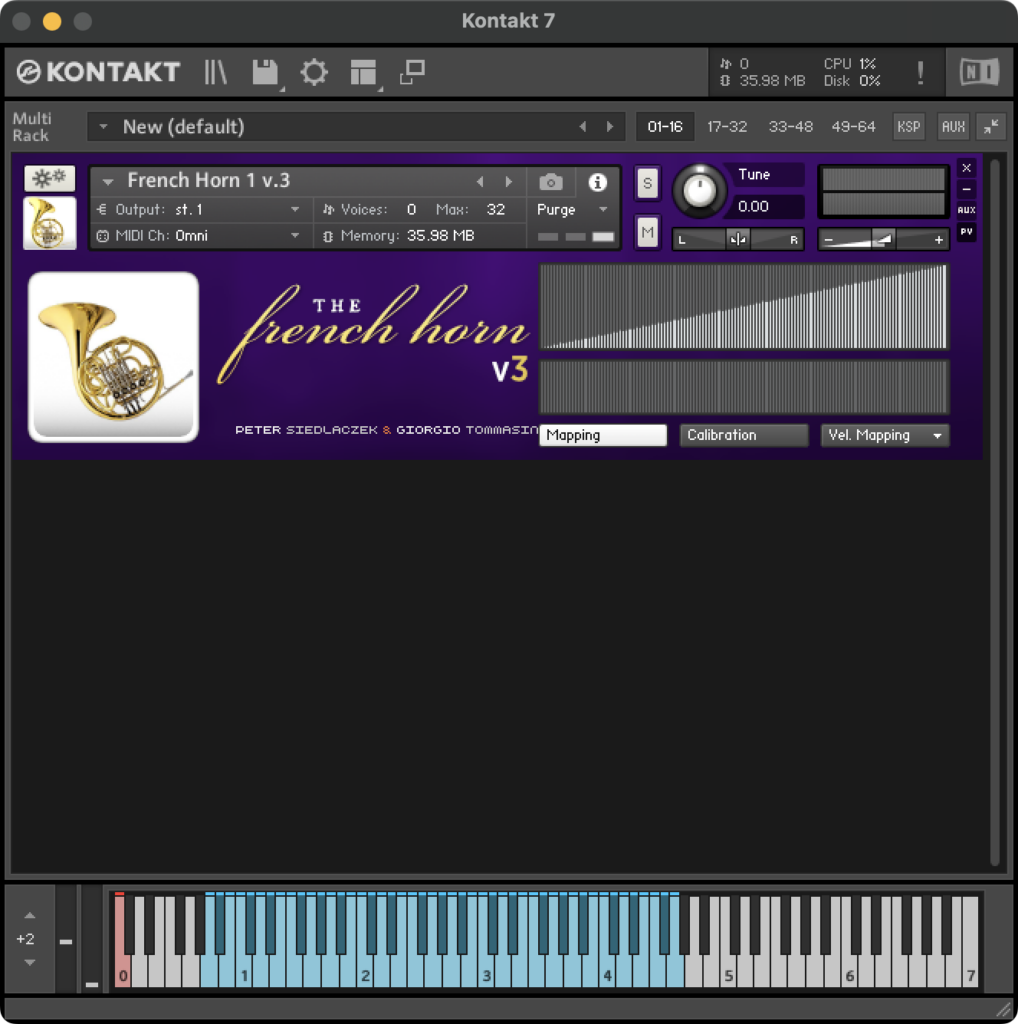 GUI - French Horn - Velocity Remapping