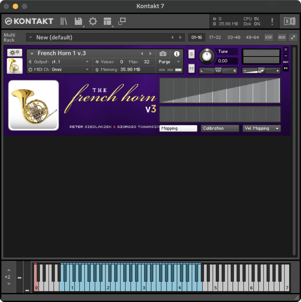 Sample Modeling - Brass Bundle 26 GUI - French Horn - Velocity Remapping
