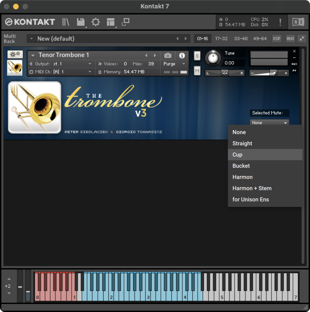 Sample Modeling - Brass Bundle 44 GUI - Trombone - Mutes