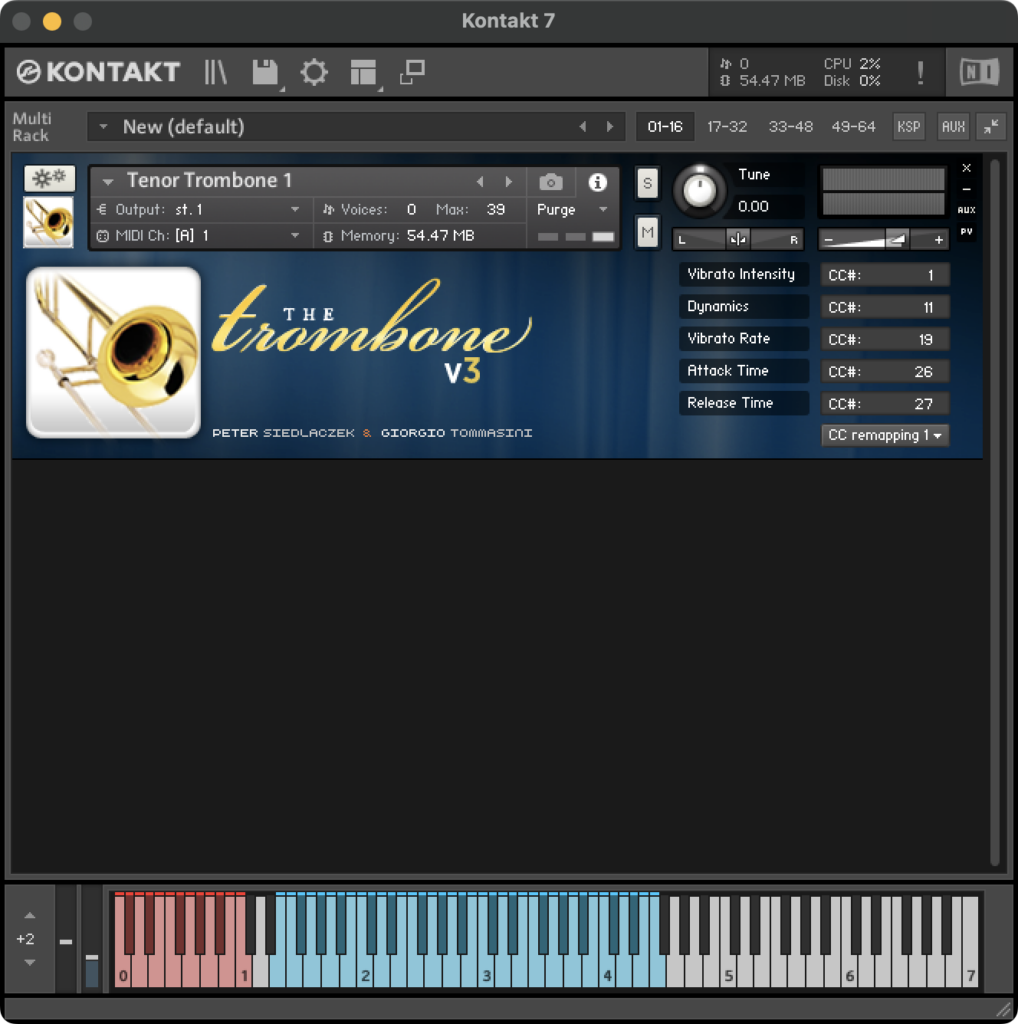 Sample Modeling - Brass Bundle 45 GUI - Trombone - Remapping