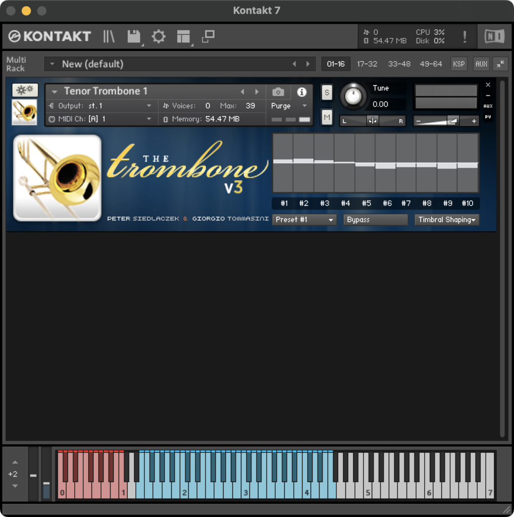GUI - Trombone - Timbral Shaping Selection