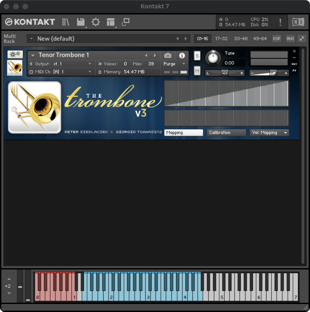 Sample Modeling - Brass Bundle 38 GUI - Trombone - Velocity Remapping