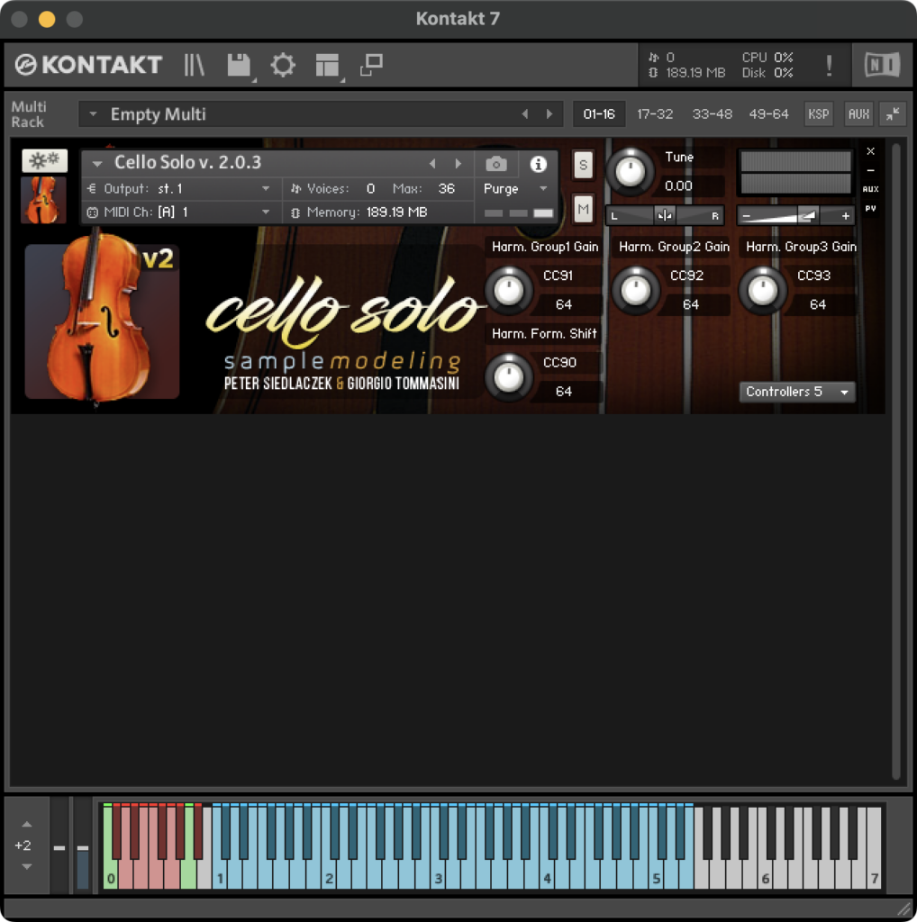 GUI - Solo Cello - Timbral Shaping
