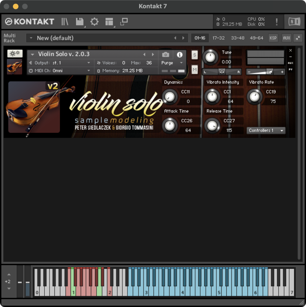 GUI - Solo Violin - Real Time Sound Shaping